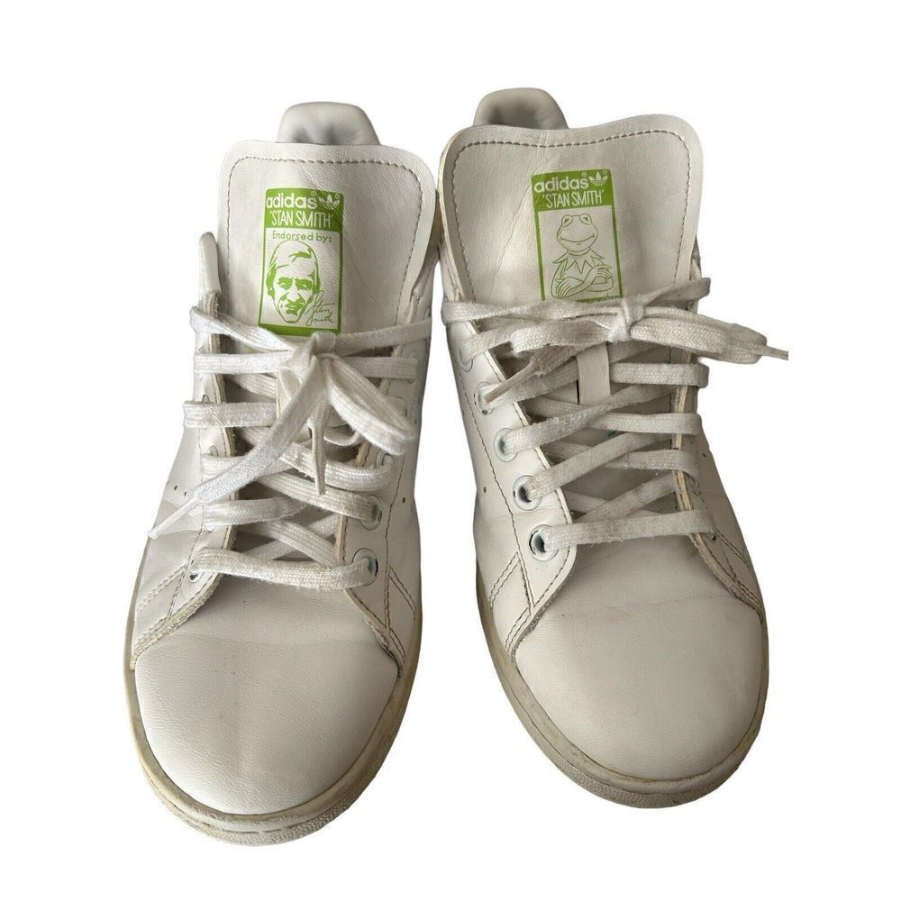 Adidas Stan Smith Limited Edition KERMIT THE FROG Men’s White Leather Sneakers
